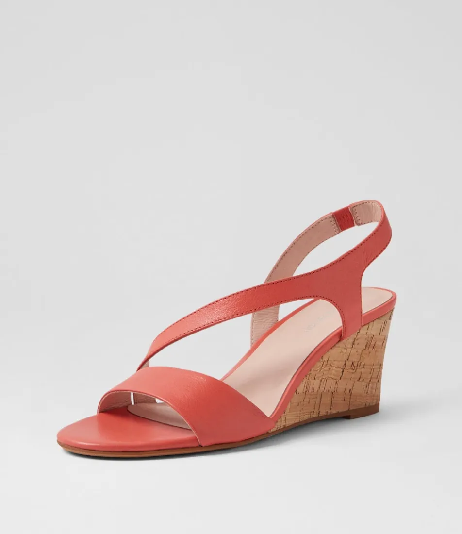 Women DIANA FERRARI Heels|Sandals-Staud Melon Cork Heel Leather Sandals
