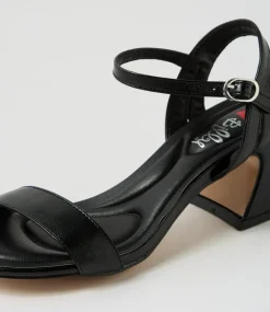 Women I LOVE BILLY Heels|Sandals-Strut Black Metallic Sandals