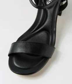 Women I LOVE BILLY Heels|Sandals-Strut Black Metallic Sandals