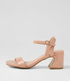 Women I LOVE BILLY Heels|Sandals-Strut Blush Patent Synthetic Sandals