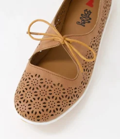 Women I LOVE BILLY Flats-Sullie Tan Flat Shoes
