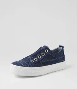 Women BLOWFISH Sneakers-Superplay Indigo Linen Sneakers