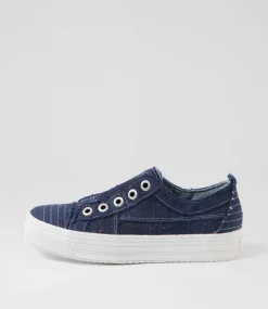 Women BLOWFISH Sneakers-Superplay Indigo Linen Sneakers