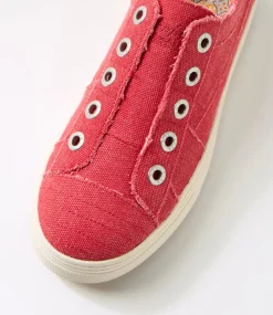 Women BLOWFISH Sneakers-Superplay Red Canvas Sneakers