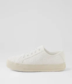 Women BLOWFISH Sneakers-Supersmile 2 White Fabric Sneakers