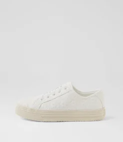 Women BLOWFISH Sneakers-Supersmile 2 White Fabric Sneakers