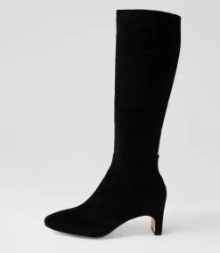 Women DIANA FERRARI Boots-Swan Black Suede Knee High Boots