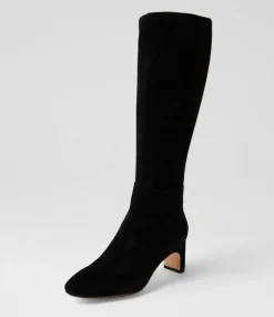 Women DIANA FERRARI Boots-Swan Black Suede Knee High Boots