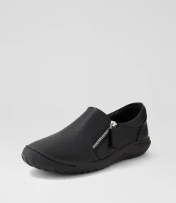 Women SUPERSOFT Comfort|Flats-Tabtha Black Leather Flat Shoes