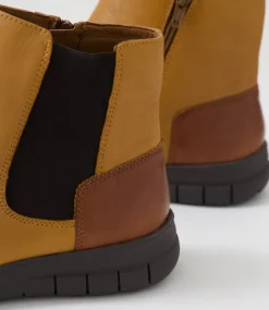 Women SUPERSOFT Boots|Comfort-Tailen New Tan Cognac Leather Chelsea Boots