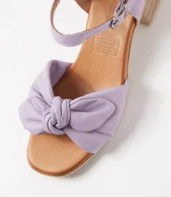 Women DIANA FERRARI Heels|Sandals-Tanglee Lilac Leather Sandals
