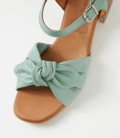 Women DIANA FERRARI Heels|Sandals-Tanglee Seafoam Leather Sandals