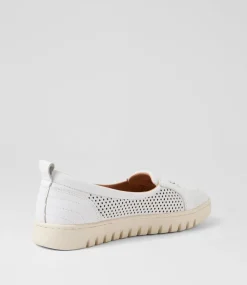 Women SUPERSOFT Comfort|Flats-Tarins White Leather Flat Shoes