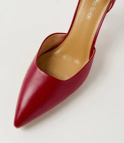 Women DIANA FERRARI Heels-Tartine Deep Red Leather Heels