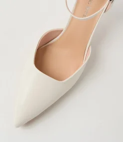 Women DIANA FERRARI Heels-Tartine White Leather Heels