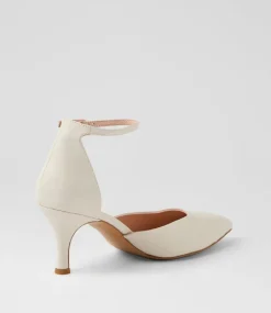 Women DIANA FERRARI Heels-Tartine White Leather Heels