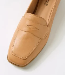 Women SUPERSOFT Comfort|Loafers-Taylar Dark Tan Leather Heels