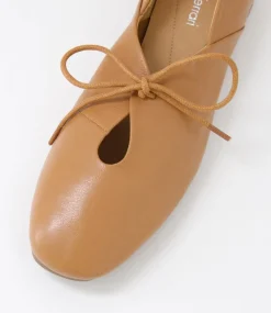 Women DIANA FERRARI Dress|Flats-Tazurra Dark Tan Leather Flat Shoes