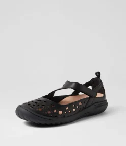 Women SUPERSOFT Comfort|Flats-Teasi Black Leather Flat Shoes