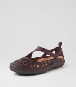 Women SUPERSOFT Comfort|Flats-Teasi Purple Dark Brown Leather Flat Shoes