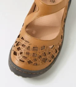 Women SUPERSOFT Comfort|Flats-Teasi Tan Dark Brown Leather Flat Shoes