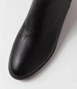 Women I LOVE BILLY Boots-Tejai Black Stretch Knee High Boots