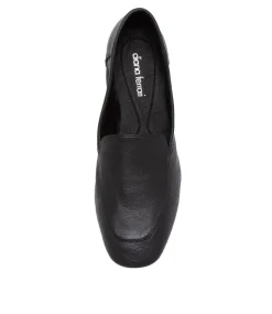 Women DIANA FERRARI Dress|Loafers-Temimie Black Leather Loafers