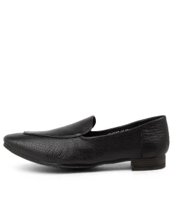 Women DIANA FERRARI Dress|Loafers-Temimie Black Leather Loafers