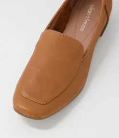 Women DIANA FERRARI Dress|Loafers-Temimie Dark Tan Leather Flat Shoes