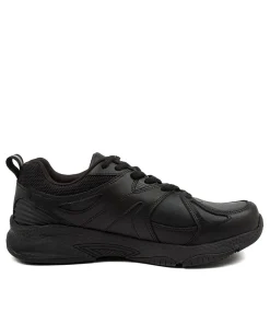 COLORADO Sport School Shoes|Senior School Shoes-TEMPO SNR BLACK LEATHER