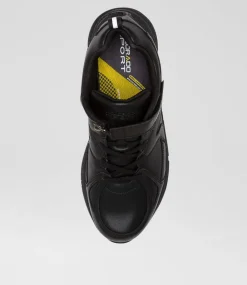 COLORADO Sport School Shoes|Senior School Shoes-TEMPO SNR E ZIP BLACK