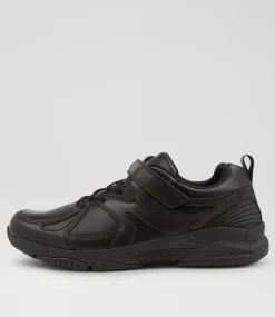 COLORADO Sport School Shoes|Senior School Shoes-TEMPO SNR E ZIP BLACK