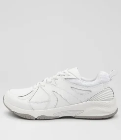 COLORADO Sport School Shoes|Senior School Shoes-TEMPO SNR WHITE LEATHER