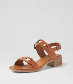 Women DIANA FERRARI Heels|Sandals-Teneele Tan Leather Sandals