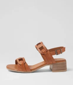 Women DIANA FERRARI Heels|Sandals-Teneele Tan Leather Sandals