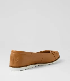 Women SUPERSOFT Comfort|Flats-Tennessee Dark Tan Leather Ballet Flats