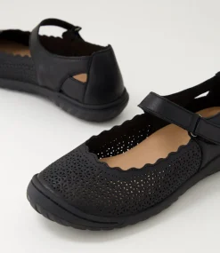 Women SUPERSOFT Comfort|Flats-Tennisen Black Leather Flat Shoes