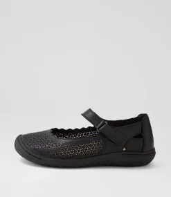 Women SUPERSOFT Comfort|Flats-Tennisen Black Leather Flat Shoes