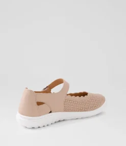 Women SUPERSOFT Comfort|Flats-Tennisen Blush White Leather Flat Shoes