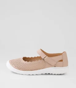 Women SUPERSOFT Comfort|Flats-Tennisen Blush White Leather Flat Shoes