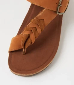 Women COLORADO Comfort|Heels-Teresa Tan Nubuck Sandals