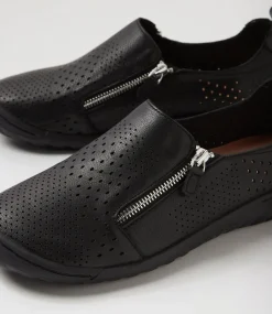 Women SUPERSOFT Comfort|Flats-Theory Black Leather Flat Shoes
