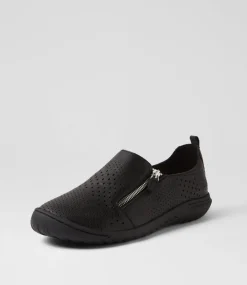 Women SUPERSOFT Comfort|Flats-Theory Black Leather Flat Shoes