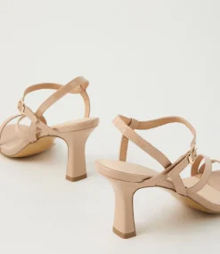 Women DIANA FERRARI Heels|Sandals-Theparty Dark Nude Patent Leather Sandals