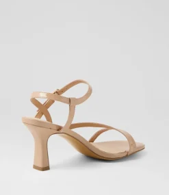 Women DIANA FERRARI Heels|Sandals-Theparty Dark Nude Patent Leather Sandals