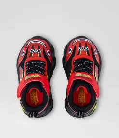 SKECHERS Sport School Shoes-Thermo Red Black Sneakers
