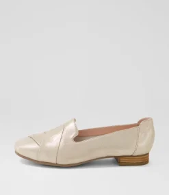 Women DIANA FERRARI Dress|Loafers-Tilony Brushed Platino Leather Flat Shoes