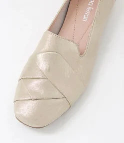 Women DIANA FERRARI Dress|Loafers-Tilony Brushed Platino Leather Flat Shoes