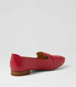 Women DIANA FERRARI Dress|Loafers-Tilony Dark Red Leather Loafers