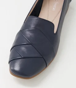 Women DIANA FERRARI Dress|Loafers-Tilony Navy Leather Loafers